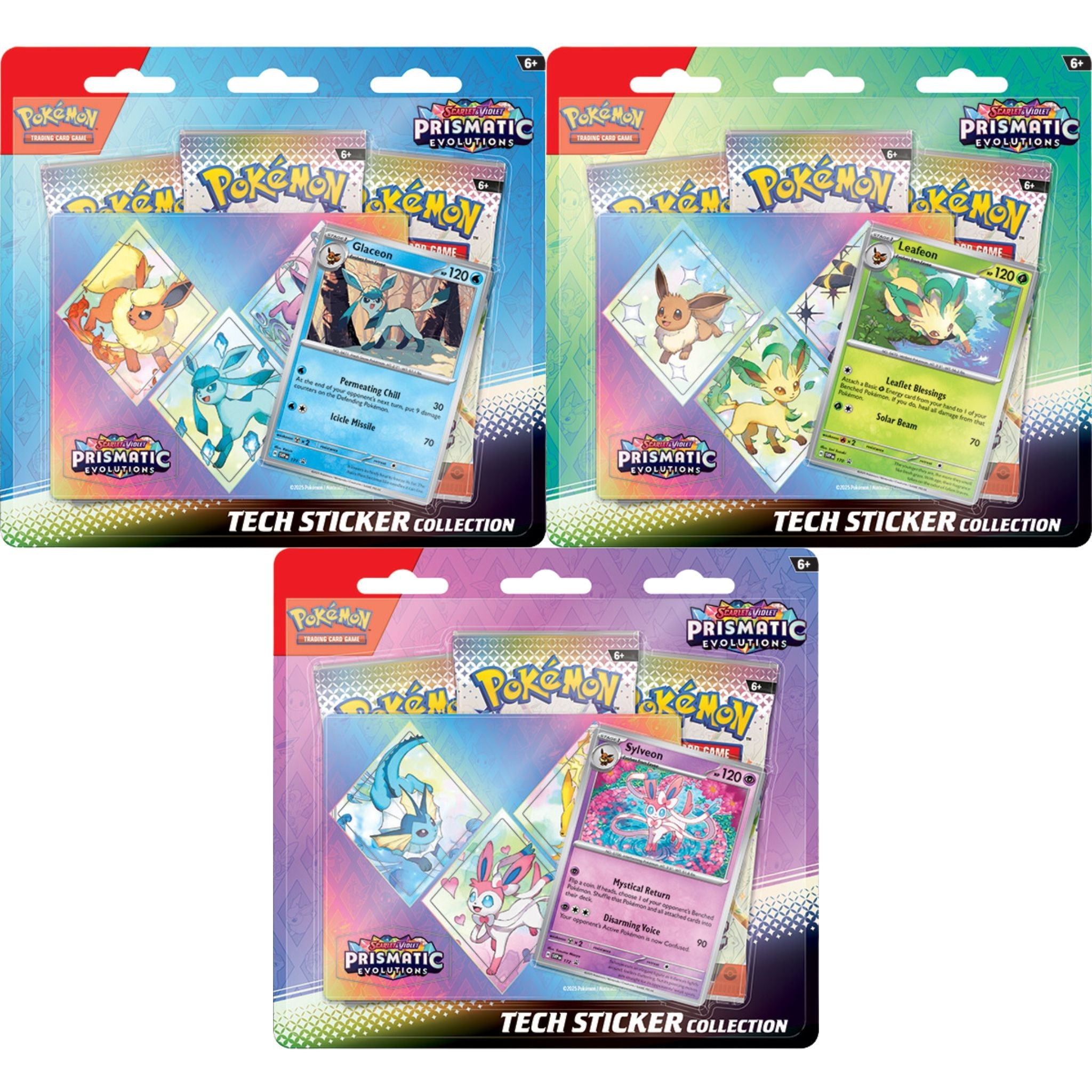 Pokemon Scarlet & Violet Prismatic Evolutions Tech Sticker Collection